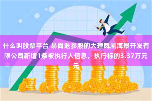 什么叫股票平台 易尚退参股的大理凤凰海景开发有限公司新增1条被执行人信息，执行标的3.37万元