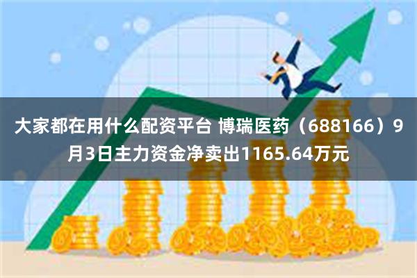 大家都在用什么配资平台 博瑞医药（688166）9月3日主力资金净卖出1165.64万元