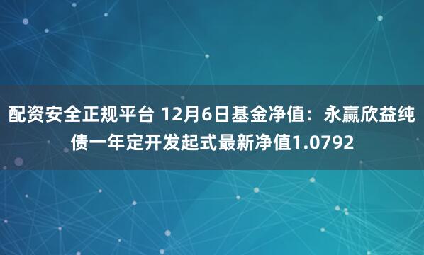 配资安全正规平台 12月6日基金净值：永赢欣益纯债一年定开发起式最新净值1.0792