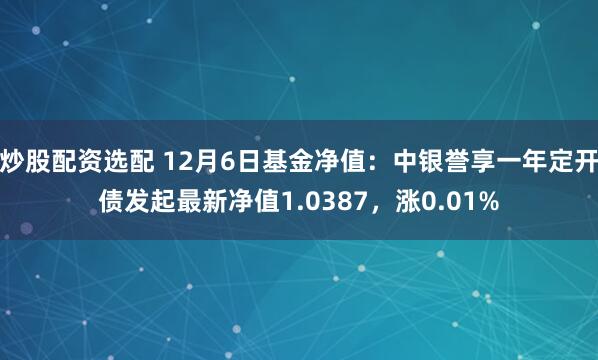 炒股配资选配 12月6日基金净值：中银誉享一年定开债发起最新净值1.0387，涨0.01%